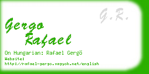 gergo rafael business card